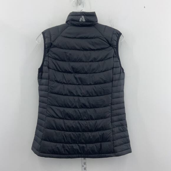 Eddie Bauer XS Black Quilted Goose Down Full Zip Vest Women's Preowned - Picture 2 of 6